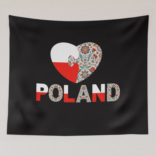 Item preview, Heart of Poland- Polish Flag and Folk Flowers Design  designed and sold by MoniaZ.