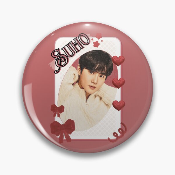Item preview, Suho from EXO Korean Solo Artist Card Red Aesthetic Collage Design designed and sold by AJUNICE STUDIO.