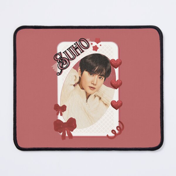 Item preview, Suho from EXO Korean Solo Artist Card Red Aesthetic Collage Design designed and sold by AJUNICE STUDIO.