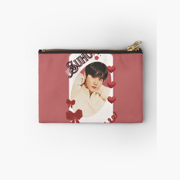 Item preview, Suho from EXO Korean Solo Artist Card Red Aesthetic Collage Design designed and sold by AJUNICE STUDIO.