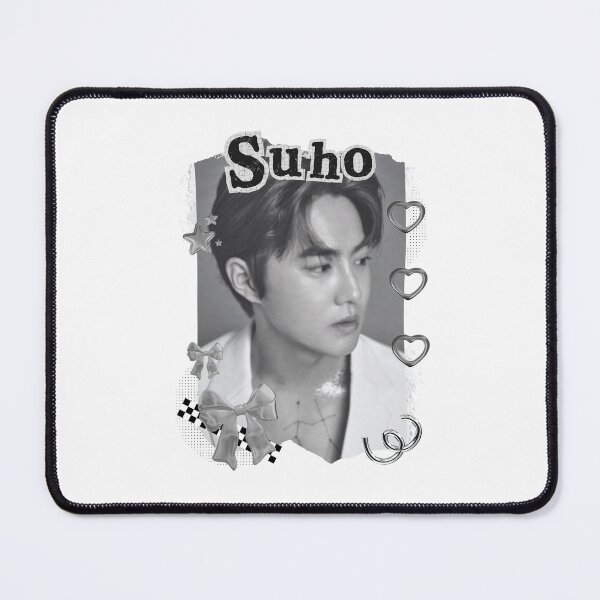 Item preview, Suho from EXO Kpop Solo Artist Black and White Collage Digital Art Portrait designed and sold by AJUNICE STUDIO.