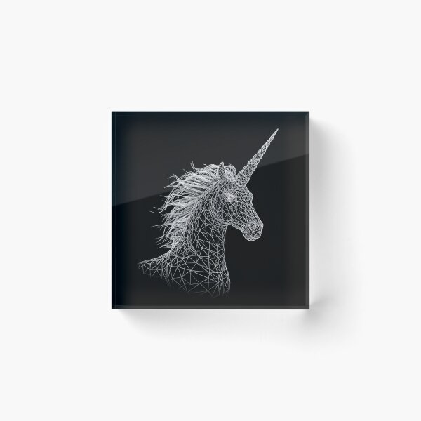 Artikelvorschau, Elegantes Einhorn im weißen Drahtmodell entworfen und verkauft von A2JRetro.