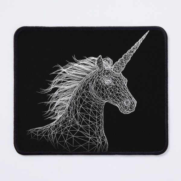 Item preview, Elegant Unicorn in White Wireframe designed and sold by A2JRetro.