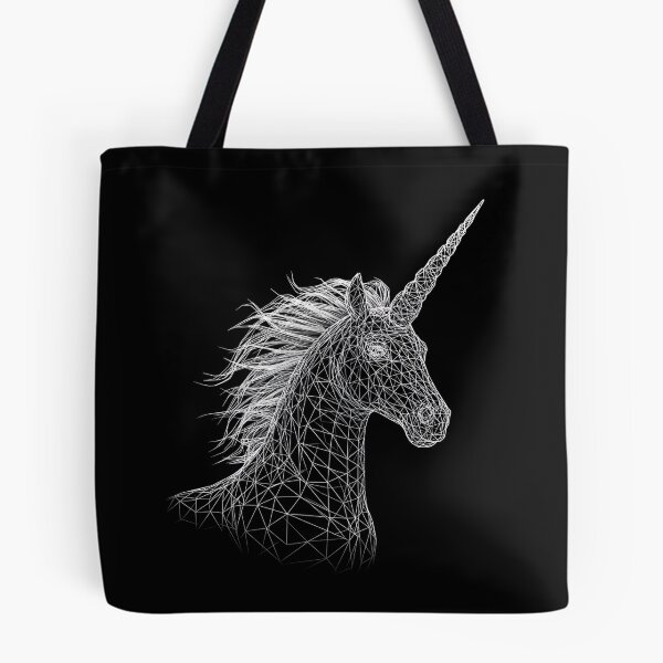 Item preview, Elegant Unicorn in White Wireframe designed and sold by A2JRetro.