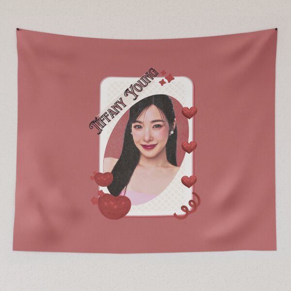 Item preview, Tiffany Young Korean Solo Artist Card Red Aesthetic Collage Design designed and sold by AJUNICE STUDIO.