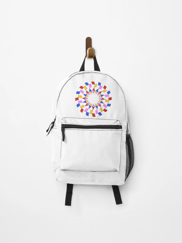 Thumbnail 1 of 3, Backpack, Multicolored mandala designed and sold by Meo Design.
