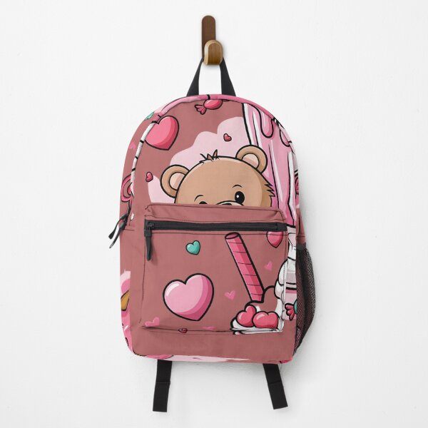 Item preview, Cute Valentine’s Day Design – Teddy Bear, Donut & Milkshake Love Art designed and sold by TheRamesCo.