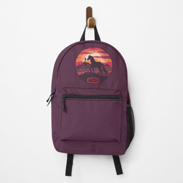 Item preview, Cochrane Alberta Horse Sunset, Cochrane AB Prairie, Western Canada Town Illustration designed and sold by meganohm.
