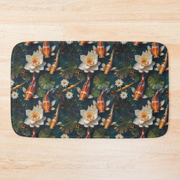 Item preview, Tranquil Koi Fish Pond – Seamless Tiled Water Garden Pattern #100 designed and sold by A2JRetro.