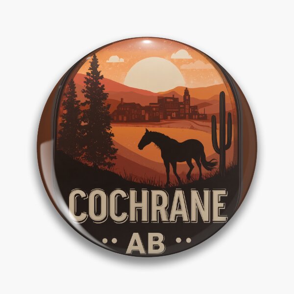 Item preview, Cochrane Alberta Horse Desert Sunset, Cochrane AB Western Town Art, Rustic Canada Travel  designed and sold by meganohm.