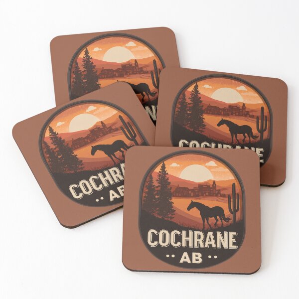 Item preview, Cochrane Alberta Horse Desert Sunset, Cochrane AB Western Town Art, Rustic Canada Travel  designed and sold by meganohm.