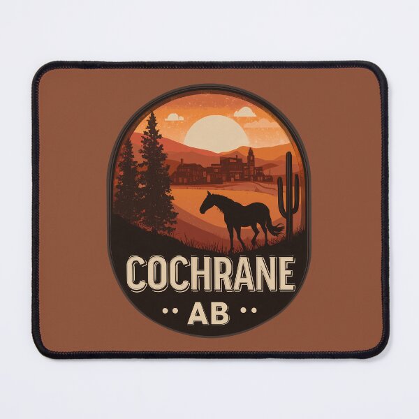 Item preview, Cochrane Alberta Horse Desert Sunset, Cochrane AB Western Town Art, Rustic Canada Travel designed and sold by meganohm.