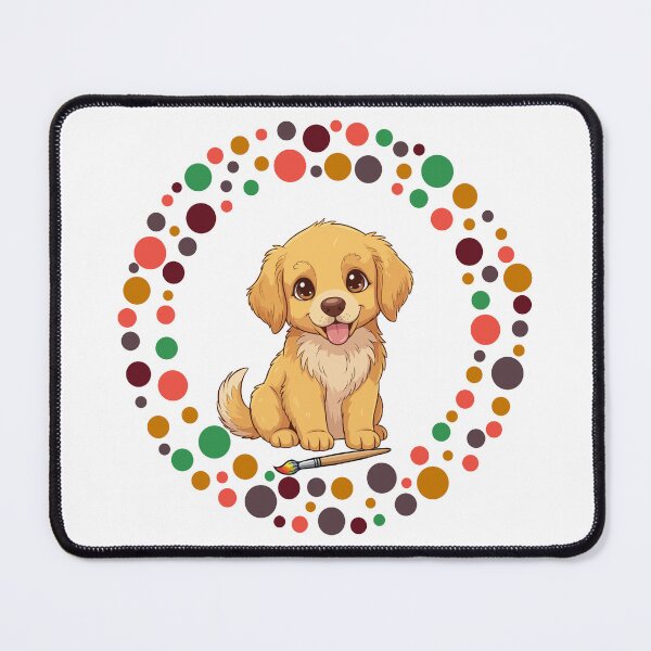 Item preview, Celebrate Dot Day with My Golden Retriever | Colorful Dog Art designed and sold by The Real Life Symphony.