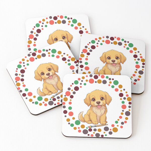 Artikelvorschau, Feiern Sie den Dot Day mit meinem Golden Retriever | Bunte Hundekunst entworfen und verkauft von The Real Life Symphony.