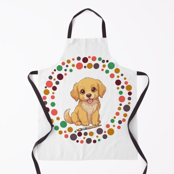 Artikelvorschau, Feiern Sie den Dot Day mit meinem Golden Retriever | Bunte Hundekunst entworfen und verkauft von The Real Life Symphony.