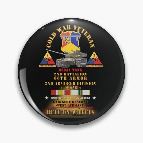 Item preview, Army - Cold War Vet - 2nd Bn 66th Armor - 2nd AR Div - Garlstedt, FRG - M60A1 Tank  - Hell on Wheels w COLD SVC designed and sold by Military Insignia Products.