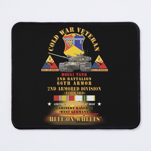 Item preview, Army - Cold War Vet - 2nd Bn 66th Armor - 2nd AR Div - Garlstedt, FRG - M60A1 Tank  - Hell on Wheels w COLD SVC designed and sold by Military Insignia Products.