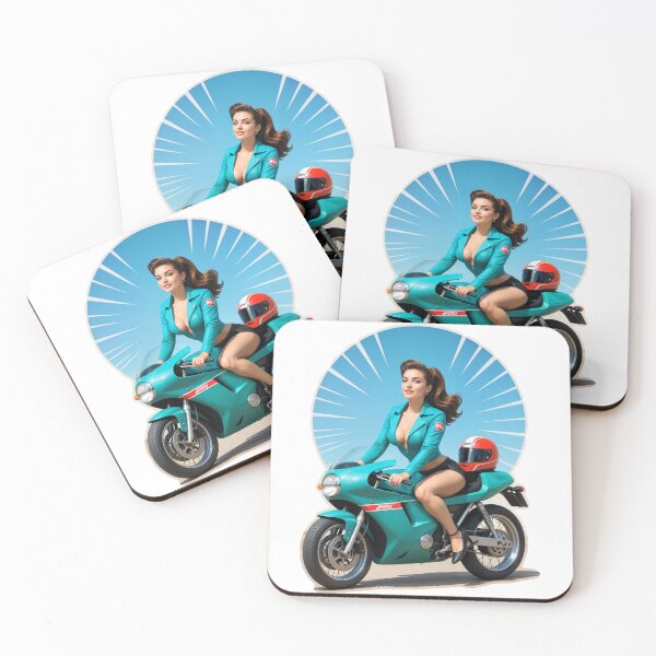 Item preview, Crotch Rocket Queen Pinup on a Motorcycle Photo designed and sold by Lightning-Lace.