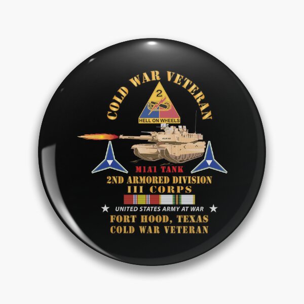 Item preview, Army - Cold War Vet - 2nd Armored Division - Ft Hood, TX  - M1A1 Firing  w COLD SVC designed and sold by Military Insignia Products.