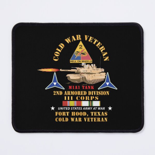 Item preview, Army - Cold War Vet - 2nd Armored Division - Ft Hood, TX  - M1A1 Firing  w COLD SVC designed and sold by Military Insignia Products.