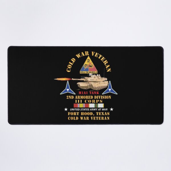 Item preview, Army - Cold War Vet - 2nd Armored Division - Ft Hood, TX  - M1A1 Firing  w COLD SVC designed and sold by Military Insignia Products.