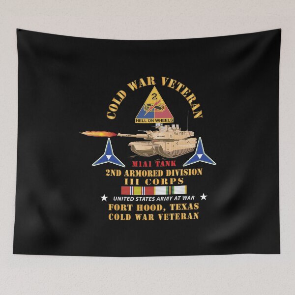Item preview, Army - Cold War Vet - 2nd Armored Division - Ft Hood, TX  - M1A1 Firing  w COLD SVC designed and sold by Military Insignia Products.