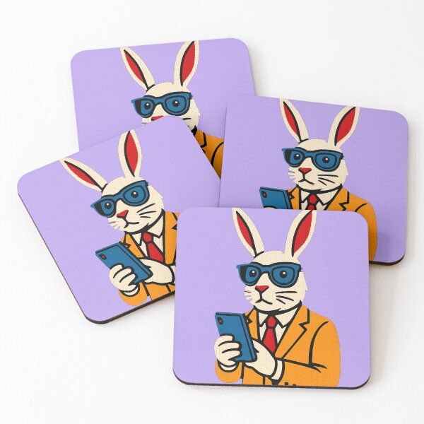Item preview, Pop Art Rabbit – Phone". "Lapin Pop Art – Téléphone" designed and sold by Drawingshirts.