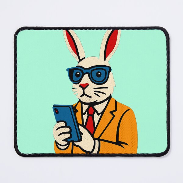 Item preview, Pop Art Rabbit – Phone". "Lapin Pop Art – Téléphone" designed and sold by Drawingshirts.