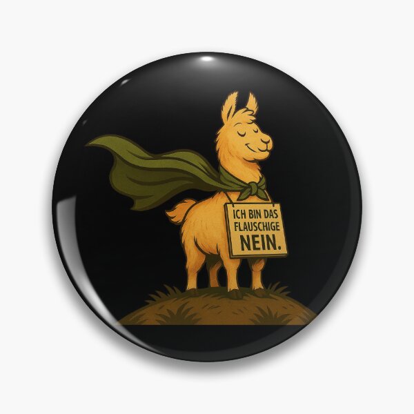 Item preview, I am the fluffy NO – llama with a cape designed and sold by GruenesHerz.art.