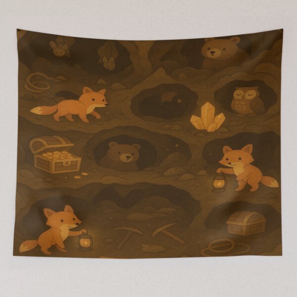 Item preview, Underground Cave Animal Exploration designed and sold by Furbulous Faces.