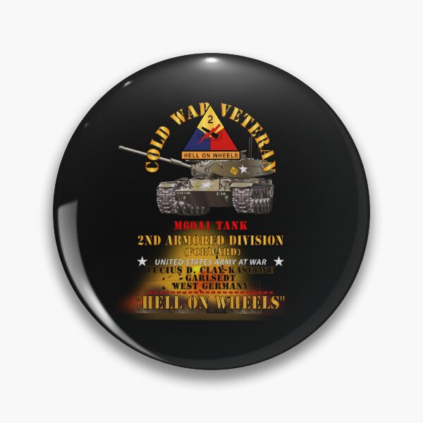 Item preview, Army - Cold War Vet -  2nd Armored Division  - Garlstedt, Germany - M60A1 Tank  - Hell on Wheels w Fire X 300 designed and sold by Military Insignia Products.