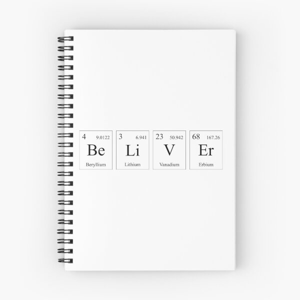 Item preview, The word Beliver is written with elements from the periodic table of Mendeleev designed and sold by Tanysha54.