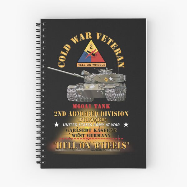 Item preview, Army - Cold War Vet -  2nd Armored Division  - Garlstedt, Germany - M60A1 Tank  - Hell on Wheels w Fire designed and sold by Military Insignia Products.