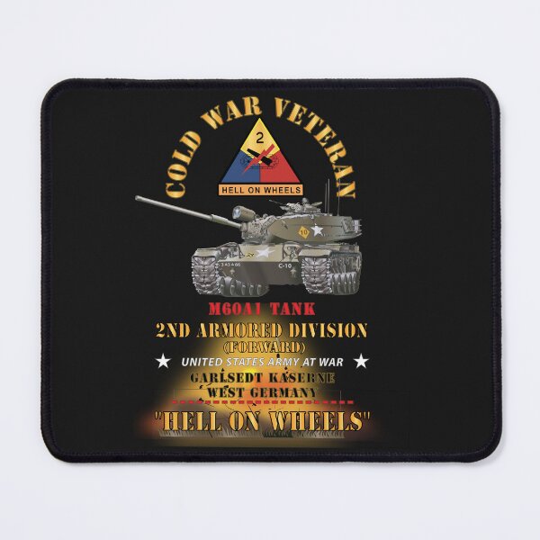 Item preview, Army - Cold War Vet -  2nd Armored Division  - Garlstedt, Germany - M60A1 Tank  - Hell on Wheels w Fire designed and sold by Military Insignia Products.