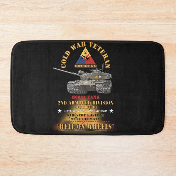 Item preview, Army - Cold War Vet -  2nd Armored Division  - Garlstedt, Germany - M60A1 Tank  - Hell on Wheels w Fire designed and sold by Military Insignia Products.