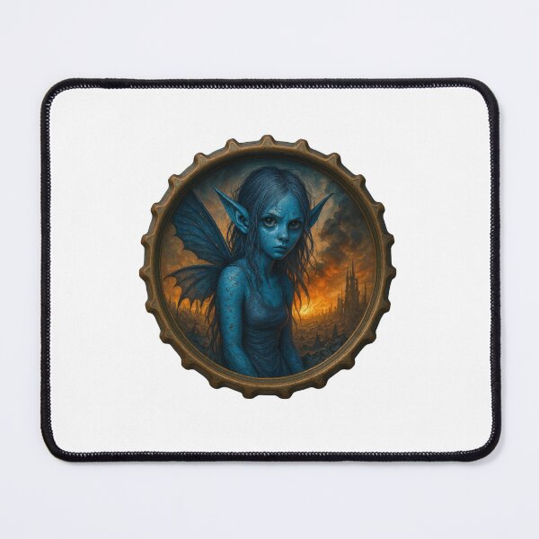 Item preview, Apocalyptic Blue Elf Fairy – Dark Fantasy Bottle Cap Art designed and sold by jimbo7664.
