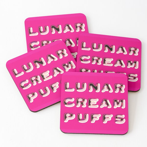 Item preview, Typography of Lunar Cream Puffs with Strawberry Cream designed and sold by cremedecolor.