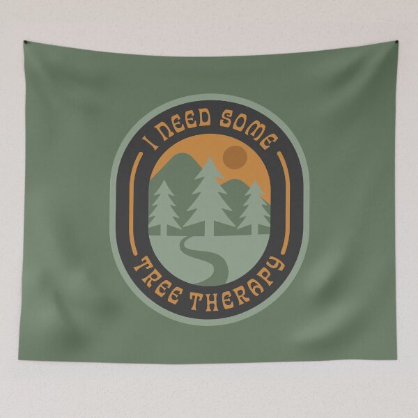 Item preview, I Need Some Tree Therapy – Retro Camping & Hiking Design designed and sold by FreshyStudios.