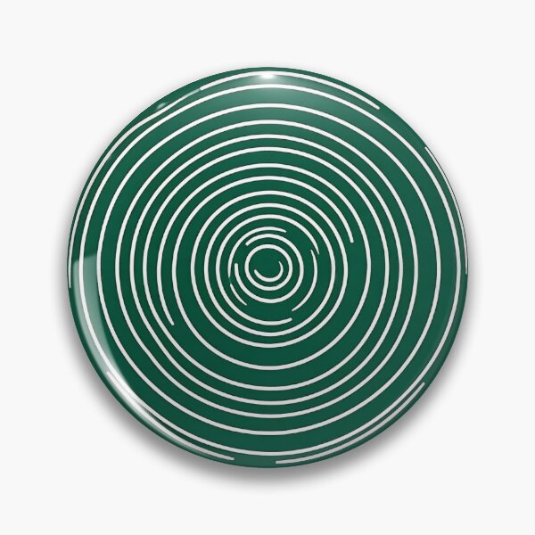 Item preview, Minimalist Tree Rings | Concentric Circle Line Art on Forest Green designed and sold by theuniqueprojectart.