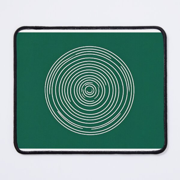 Item preview, Minimalist Tree Rings | Concentric Circle Line Art on Forest Green designed and sold by theuniqueprojectart.