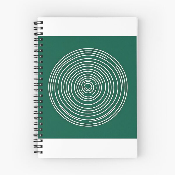 Item preview, Minimalist Tree Rings | Concentric Circle Line Art on Forest Green designed and sold by theuniqueprojectart.