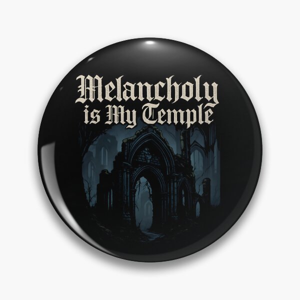 Item preview, Doom Metal Slogan Melancholy Is My Temple designed and sold by Krossgor.