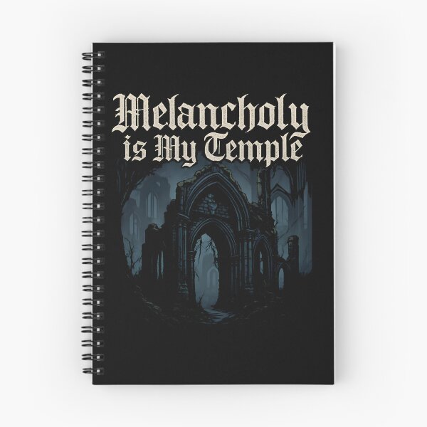 Item preview, Doom Metal Slogan Melancholy Is My Temple designed and sold by Krossgor.