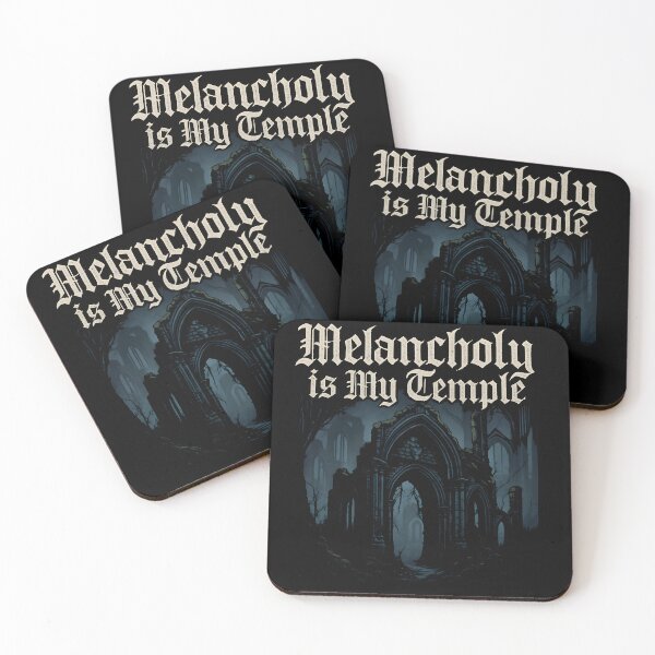 Item preview, Doom Metal Slogan Melancholy Is My Temple designed and sold by Krossgor.