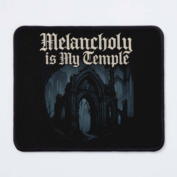 Item preview, Doom Metal Slogan Melancholy Is My Temple designed and sold by Krossgor.