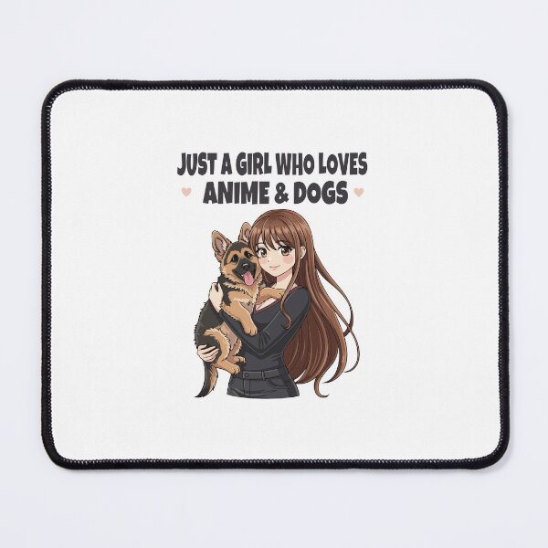 Item preview, Just a Girl Who Loves Anime & Dogs | German Shepherd Lovers designed and sold by The Real Life Symphony.