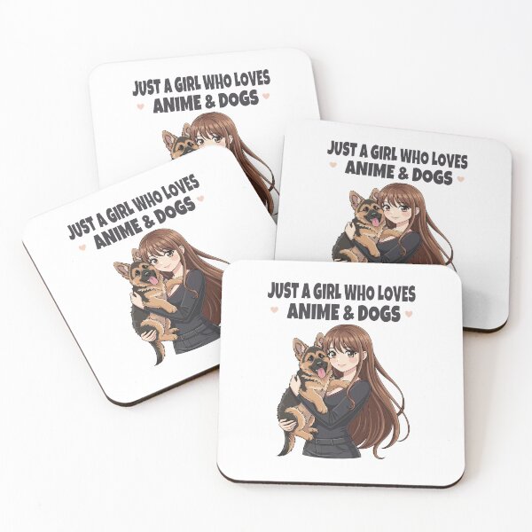Item preview, Just a Girl Who Loves Anime & Dogs | German Shepherd Lovers designed and sold by The Real Life Symphony.