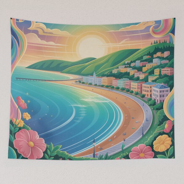 Item preview, city of Gelendzhik in a hypnotic, dreamlike style.  designed and sold by Lilashakti ⭐️ ⭐️ ⭐️ ⭐️ ⭐️.