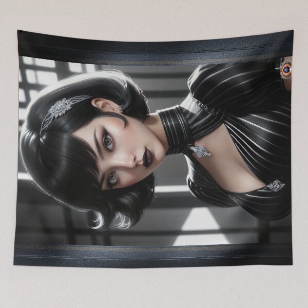 Item preview, Film Noir Glamour Portrait Of Nefertari Iselyia Gorgeous AI Concept Art by Xzendor7 designed and sold by Xzendor7 Digital Art Creations.
