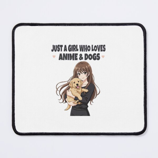 Item preview, Just a Girl Who Loves Anime & Dogs | Golden Retriever Lovers designed and sold by The Real Life Symphony.